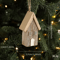 Rustic Wooden Christmas House Ornament Mini Hanging Holiday Decor 3