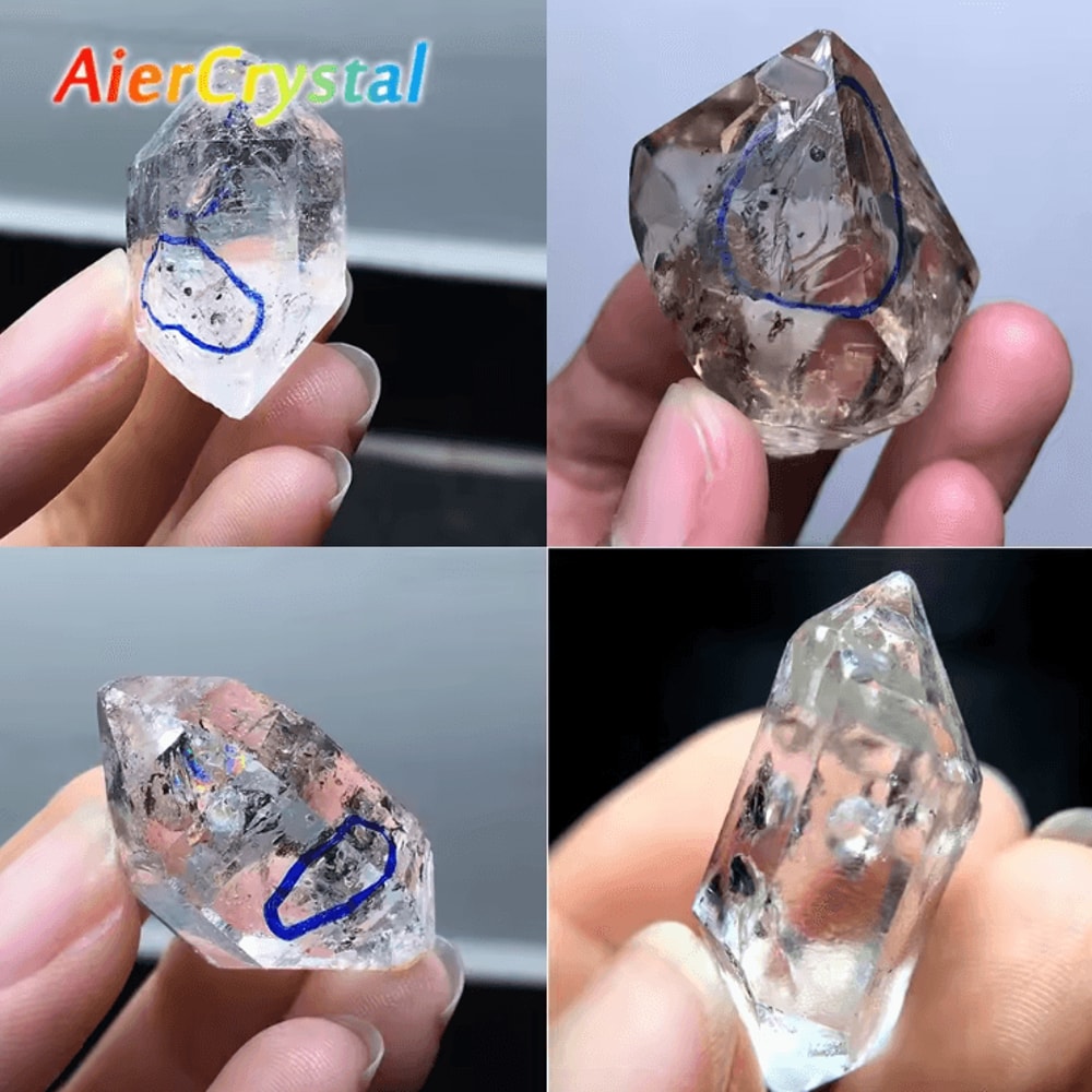 Natural Herkimer Diamond Crystal Raw Reiki Healing Stone Energy Decor 0