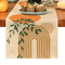 Boho Plant Linen Table Runner Minimalist Botanical Farmhouse Dining Decor 3