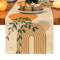 Boho Plant Linen Table Runner Minimalist Botanical Farmhouse Dining Decor 3