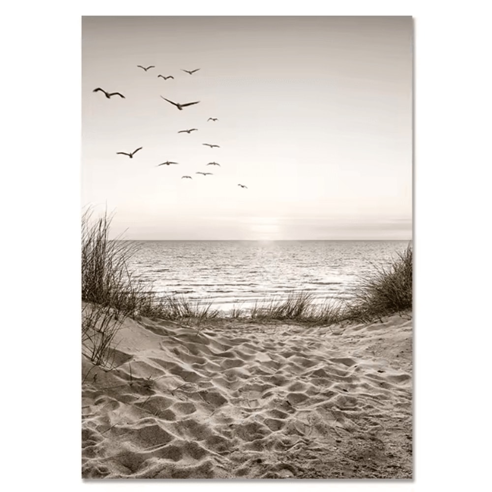 Nordic Beach Dandelion Canvas Wall Art Minimalist Coastal Home Decor 7