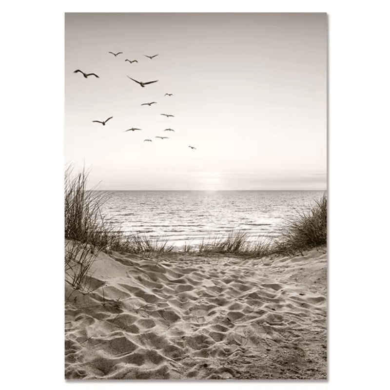 Nordic Beach Dandelion Canvas Wall Art Minimalist Coastal Home Decor 7