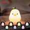 Cute Pear Duck Silicone Night Light 7Color Touch Dimmable USB Lamp 2