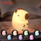 Cute Pear Duck Silicone Night Light 7Color Touch Dimmable USB Lamp 3