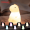 Cute Pear Duck Silicone Night Light 7Color Touch Dimmable USB Lamp 7