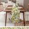 Watercolor Lemon Linen Table Runner Fresh Botanical Farmhouse Dining Decor 3
