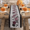 Gothic Skull Rose Crow Linen Table Runner Halloween Party Dining Decor 2