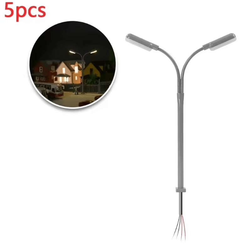 Mini LED Street Lamp Model Set 1 160 Scale Garden Railway Lights 0