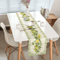Fresh Lemon Blossom Linen Table Runner Bright Lemon Table Runner With Floral Leaves For Summer Far 1
