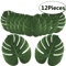 Tropical Hawaiian Palm Leaves Set 12PCS Artificial Palm Leaves For Luau Party Summer Decor 0