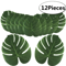 Tropical Hawaiian Palm Leaves Set 12PCS Artificial Palm Leaves For Luau Party Summer Decor 0