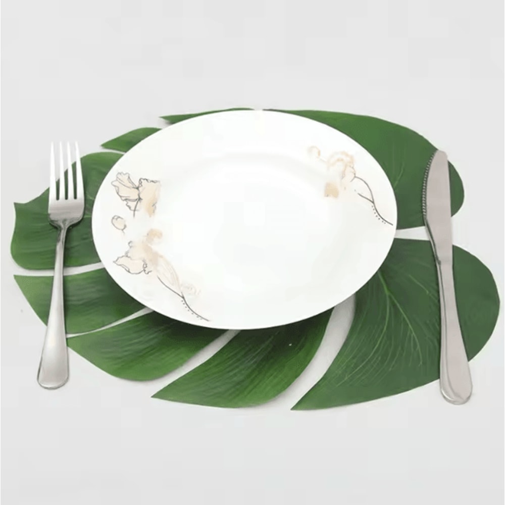 Tropical Hawaiian Palm Leaves Set 12PCS Artificial Palm Leaves For Luau Party Summer Decor 1