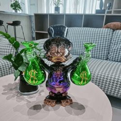 donald duck money bag resin statue – 40cm donald duck statue for luxury kawaii room decor