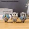 3PCS Resin Owl Statue Set Charming Owl Decor Figurines For Cozy Indoor Home Styling 3