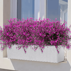 uv-resistant outdoor artificial flowers set – 12 bundles artificial outdoor flowers for garden & window box decor