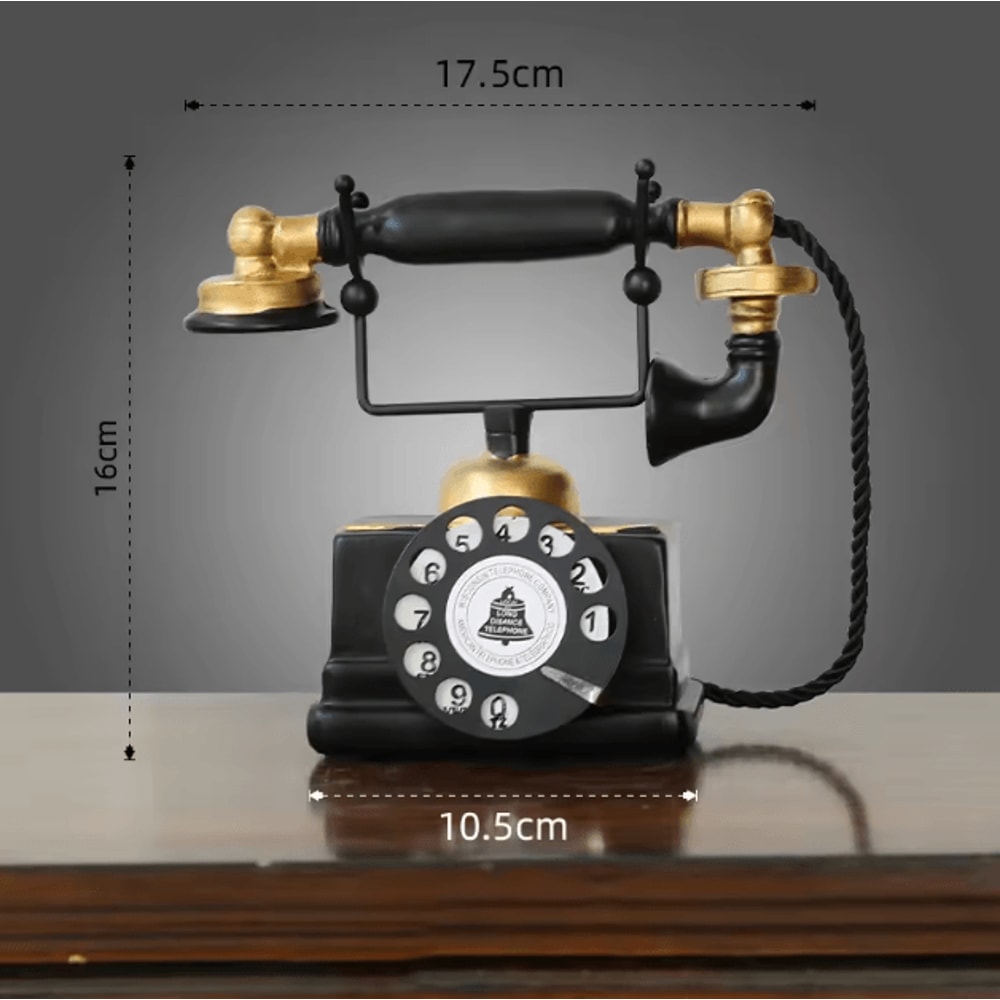 Vintage Retro Telephone Resin Ornament Classic Retro Telephone Decor For Timeless Living Room Styl 2