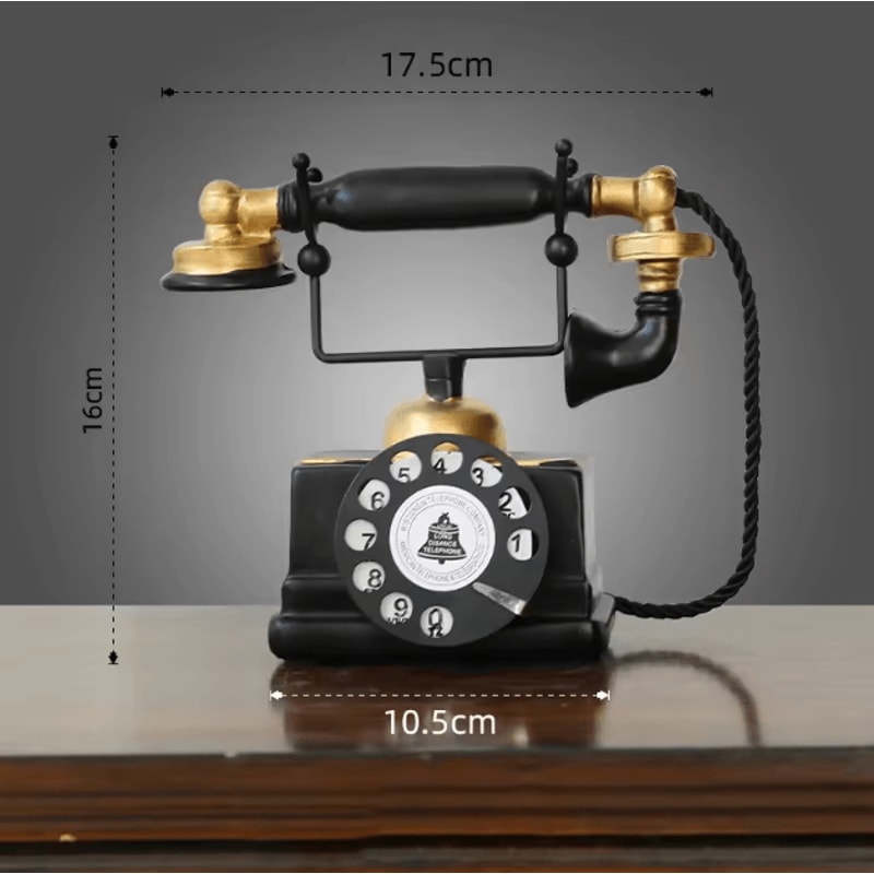 Vintage Retro Telephone Resin Ornament Classic Retro Telephone Decor For Timeless Living Room Styl 2