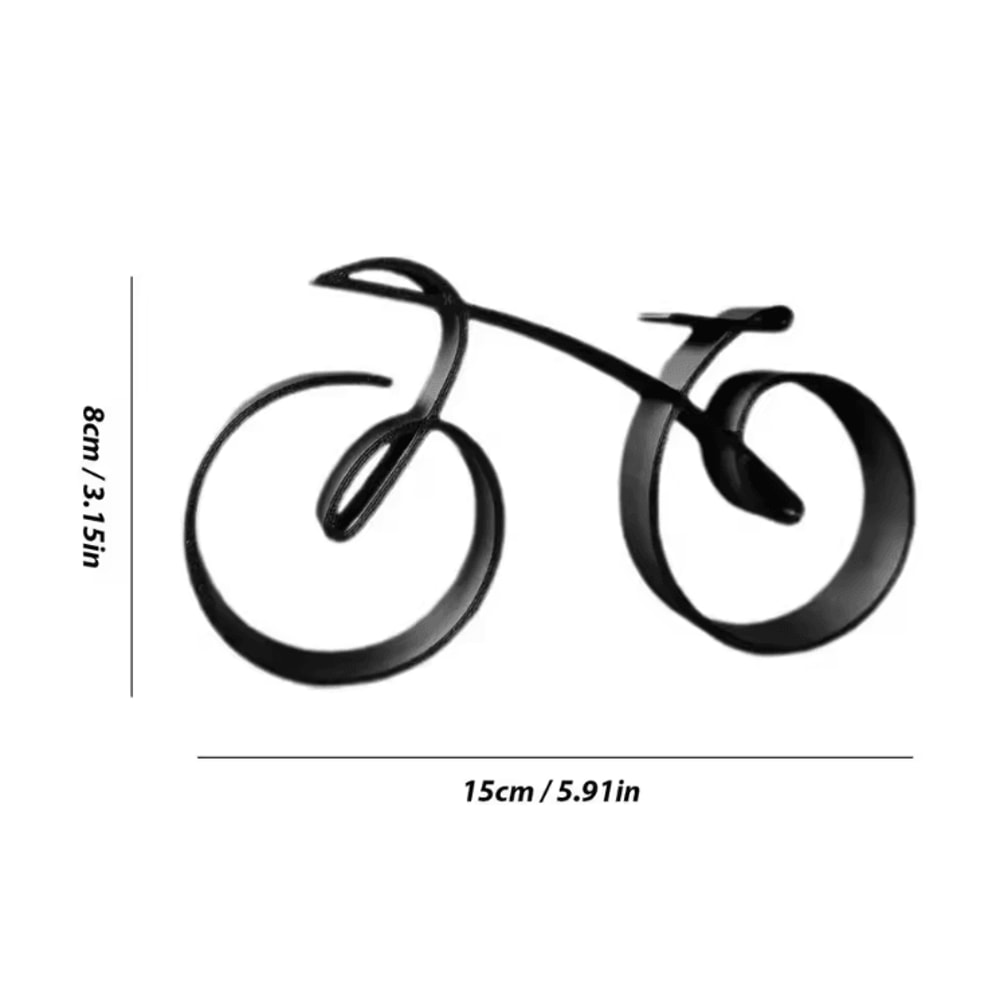Minimalist Acrylic Bicycle Sculpture Modern Bicycle Sculpture Decor For Stylish Home Office Space 3
