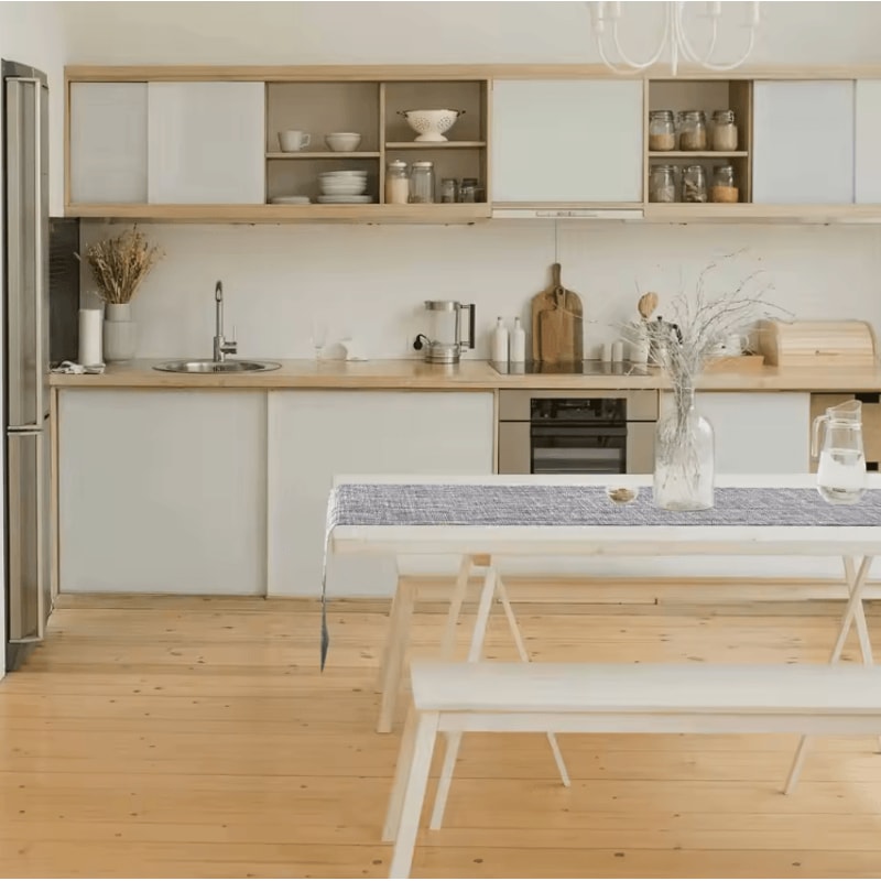 HeatResistant Woven PVC Table Runner Durable PVC Table Runner For EasyClean Dining Modern Decor 2