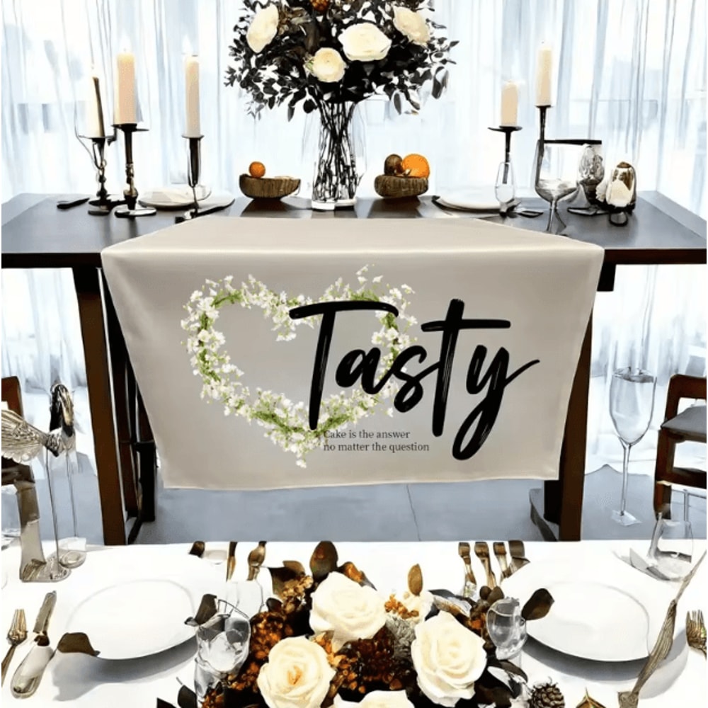 Custom AllSeason Personalized Table Runner Elegant Custom Table Runner For Weddings Holidays Spec 1