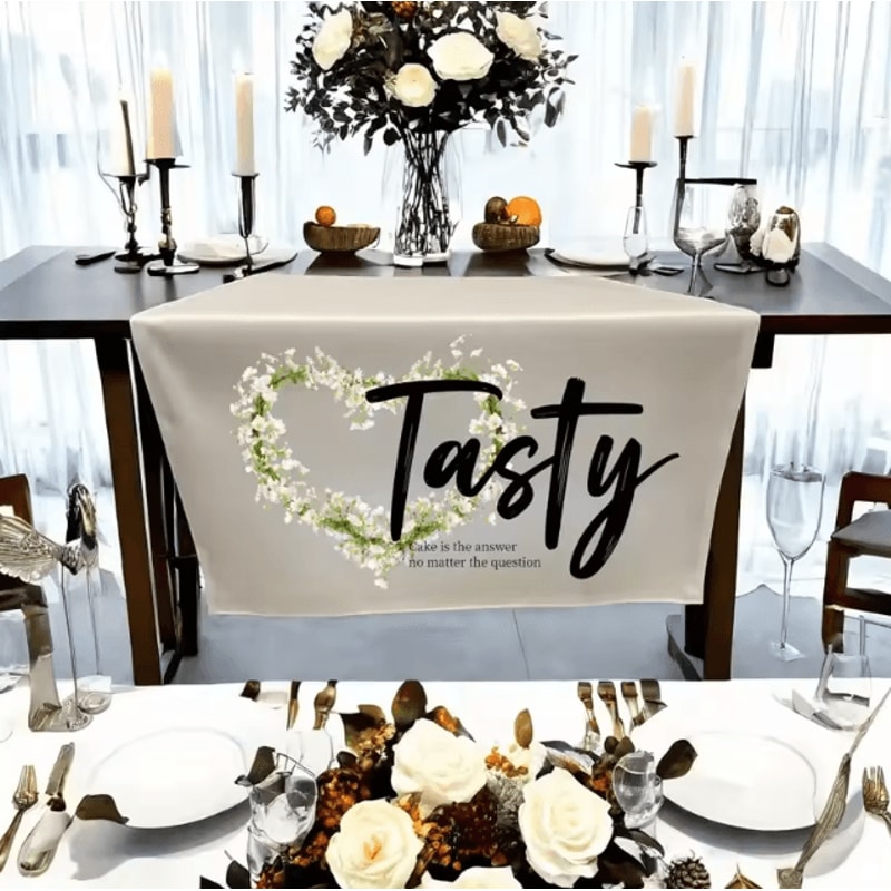 Custom AllSeason Personalized Table Runner Elegant Custom Table Runner For Weddings Holidays Spec 3