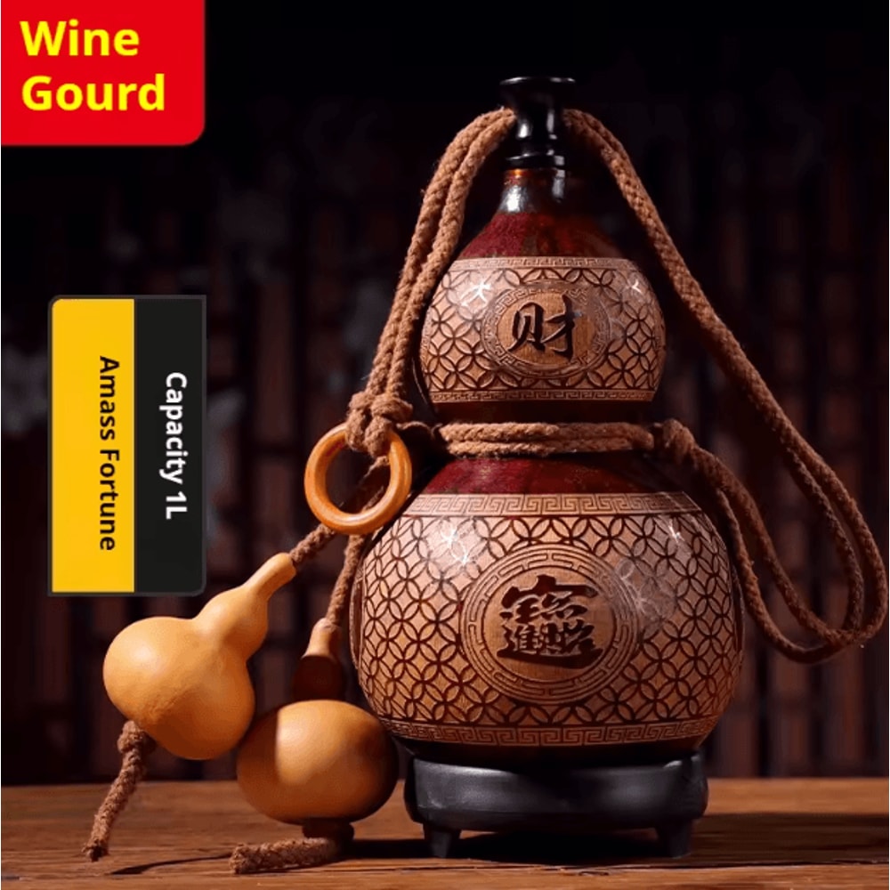 Natural Handcrafted Wine Gourd Bottle Portable Wine Gourd Bottle For Outdoor Use Unique Gift Idea 3