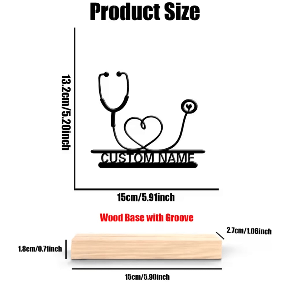 Personalized Stethoscope Metal Art Sculpture Unique Stethoscope Decor Statue For Doctors Medical 2