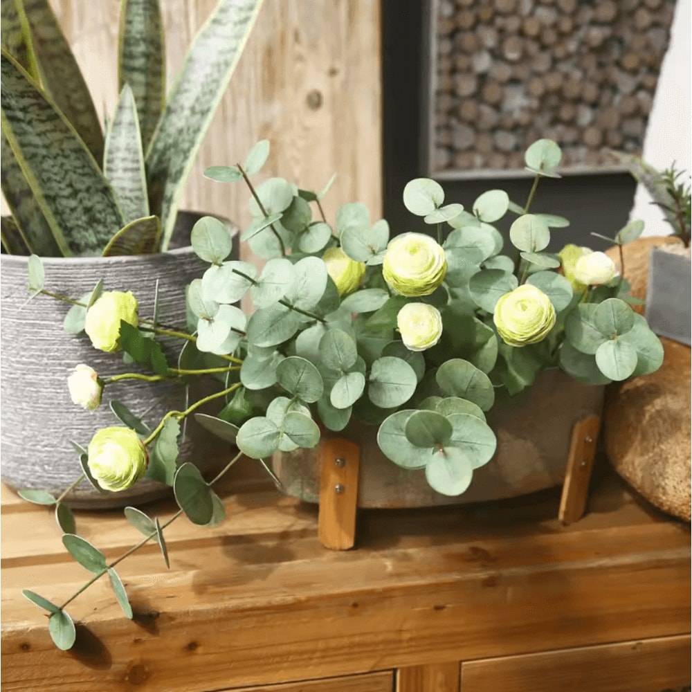 10PCS Real Touch Eucalyptus Leaves Elegant Artificial Eucalyptus Leaves For Wedding Table Home De 1