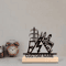 Personalized Electrical Engineer Metal Sculpture Custom Electrical Engineer Desk Decor With Wooden 1