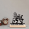 Personalized Electrical Engineer Metal Sculpture Custom Electrical Engineer Desk Decor With Wooden 1