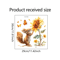 Rustic Watercolor Squirrel Sunflower Window Decal Charming Squirrel Window Decal For Cozy NatureIn 2