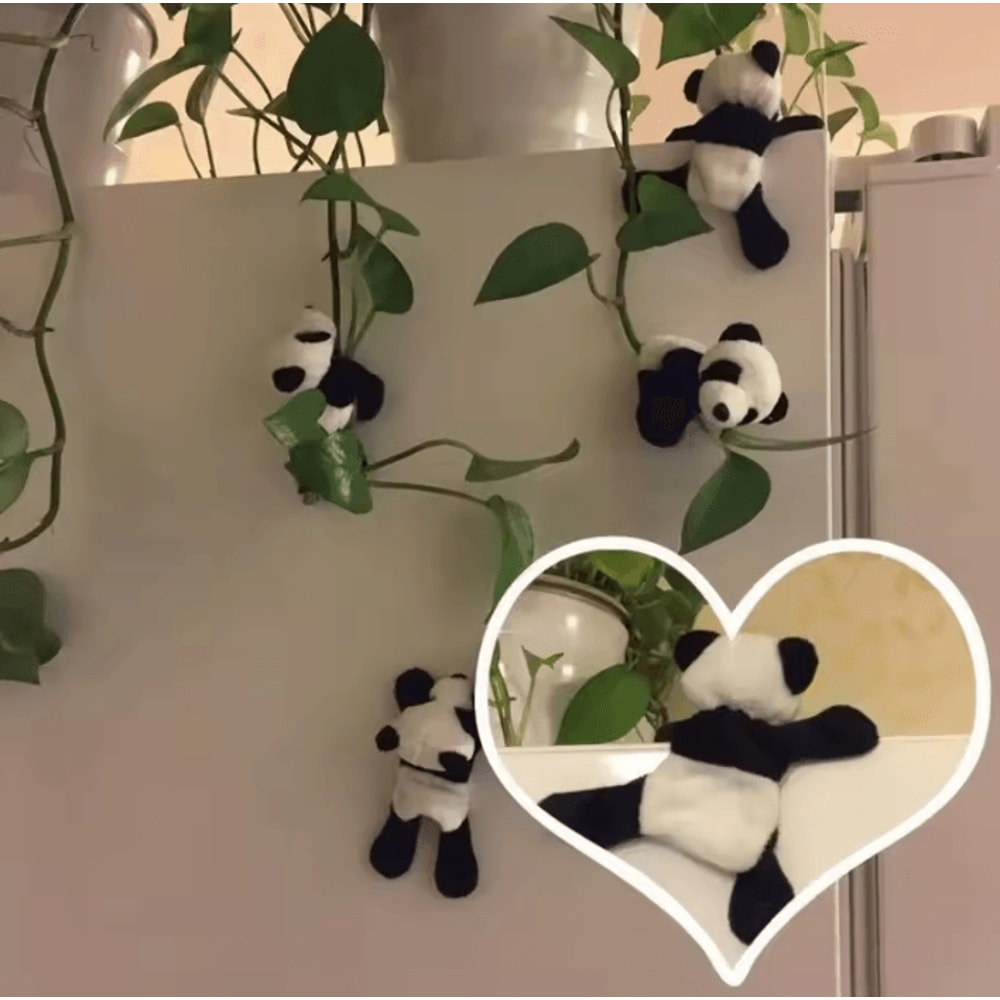 Cute Cartoon Panda Figurine Set Adorable Panda Decor Figurines For Desk Shelf Home Styling 1