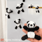 Cute Cartoon Panda Figurine Set Adorable Panda Decor Figurines For Desk Shelf Home Styling 3