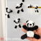 Cute Cartoon Panda Figurine Set Adorable Panda Decor Figurines For Desk Shelf Home Styling 3