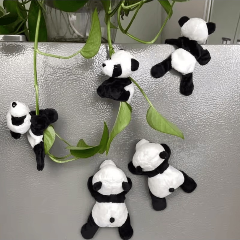 Cute Cartoon Panda Figurine Set Adorable Panda Decor Figurines For Desk Shelf Home Styling 4