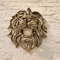 Majestic Gold Lion Head Wall Sculpture Luxury Resin Statement Decor 2