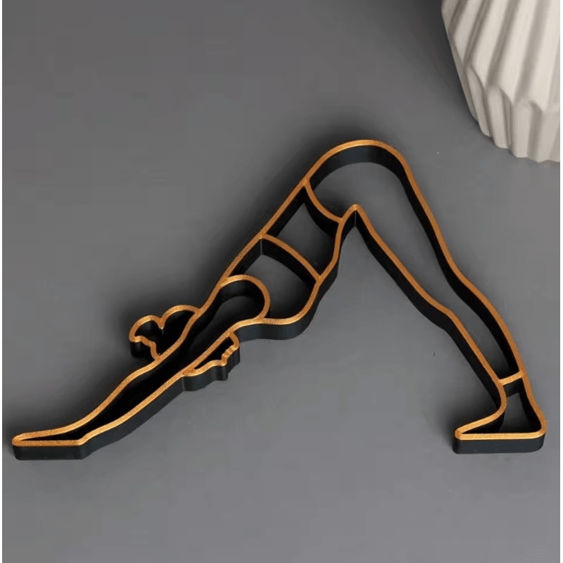 Elegant Abstract Yoga Lady Figurine Minimalist Resin Zen Decor For Home Office 3