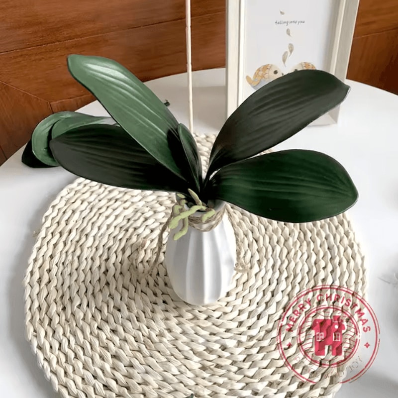 Real Touch Phalaenopsis Orchid Leaves Lifelike Faux Greenery For Elegant Arrangements 2