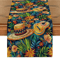 Vibrant Mexican Fiesta Table Runner Colorful Cactus Day Of The Dead Linen Decor 2