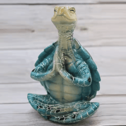 zen meditation turtle statue – peaceful resin garden & home decor