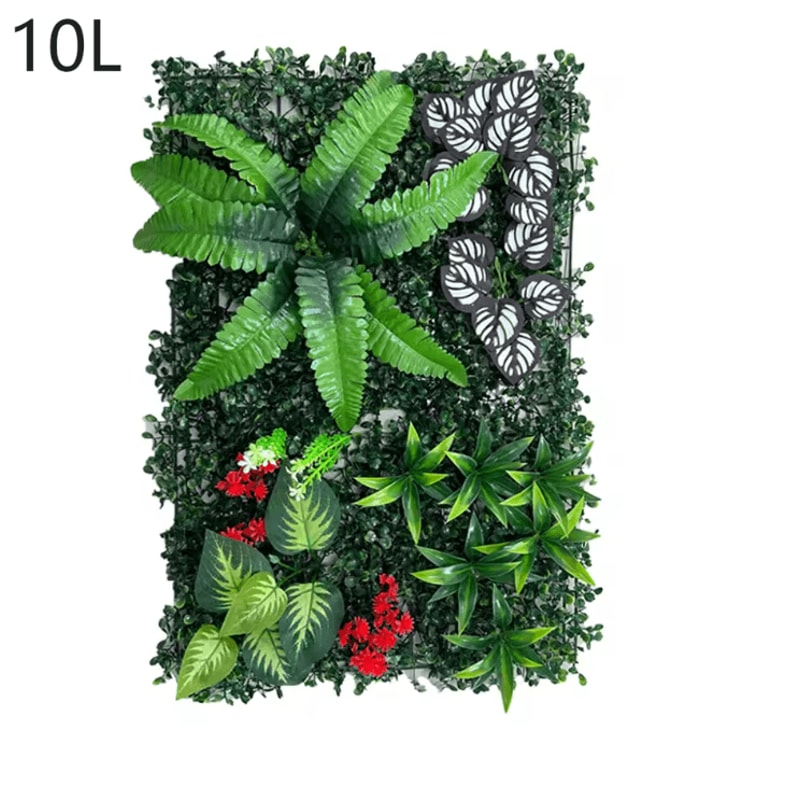 Artificial Green Wall Panel Lifelike Indoor Outdoor Plant Wall Decor 4