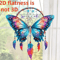 Shimmering Butterfly Feather Pendant Elegant Decorative Hanging Ornament 1