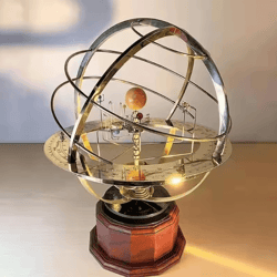grand mechanical orrery solar system model – metal astronomy desk decor & collectors display