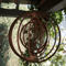 Rustic Metal Spiral Wind Spinner Vintage Hanging Weather Vane For Outdoor Decor 0