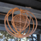 Rustic Metal Spiral Wind Spinner Vintage Hanging Weather Vane For Outdoor Decor 3