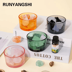 rose quartz crystal aromatherapy lamp – natural healing stone decorative light