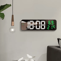 large led digital wall clock – usb powered display with temperature & humidity monitor