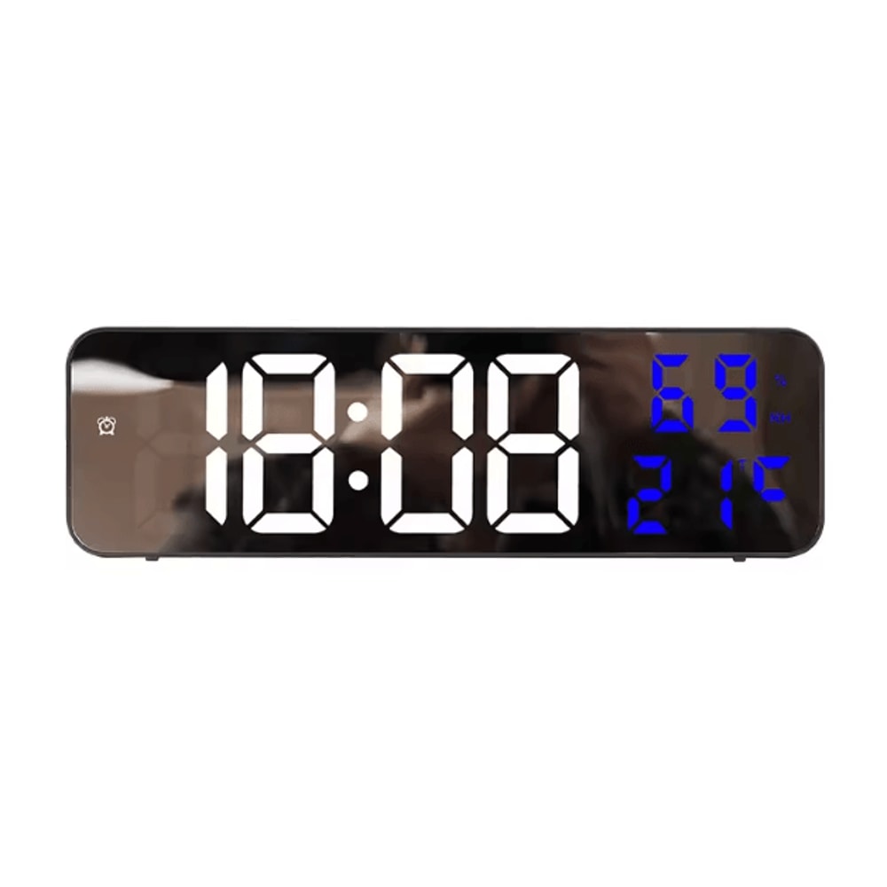 Large LED Digital Wall Clock USB Powered Display With Temperature Humidity Monitor 4