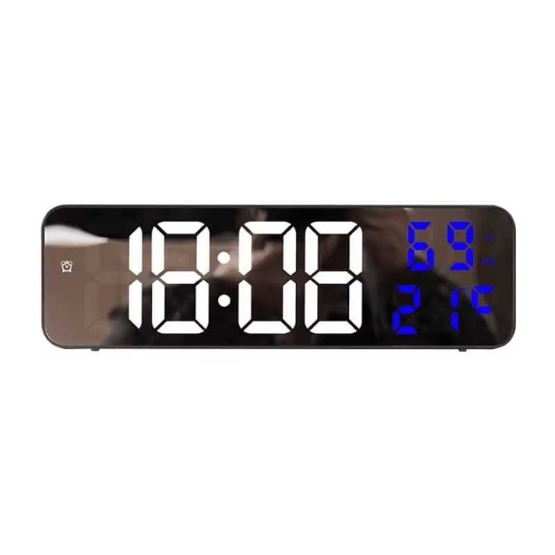 Large LED Digital Wall Clock USB Powered Display With Temperature Humidity Monitor 4