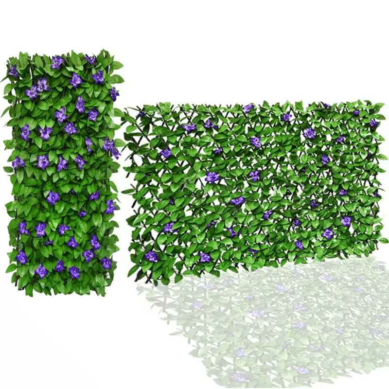 Expandable Artificial Ivy Privacy Fence Stylish Green Wall Screen For Balcony Garden 3